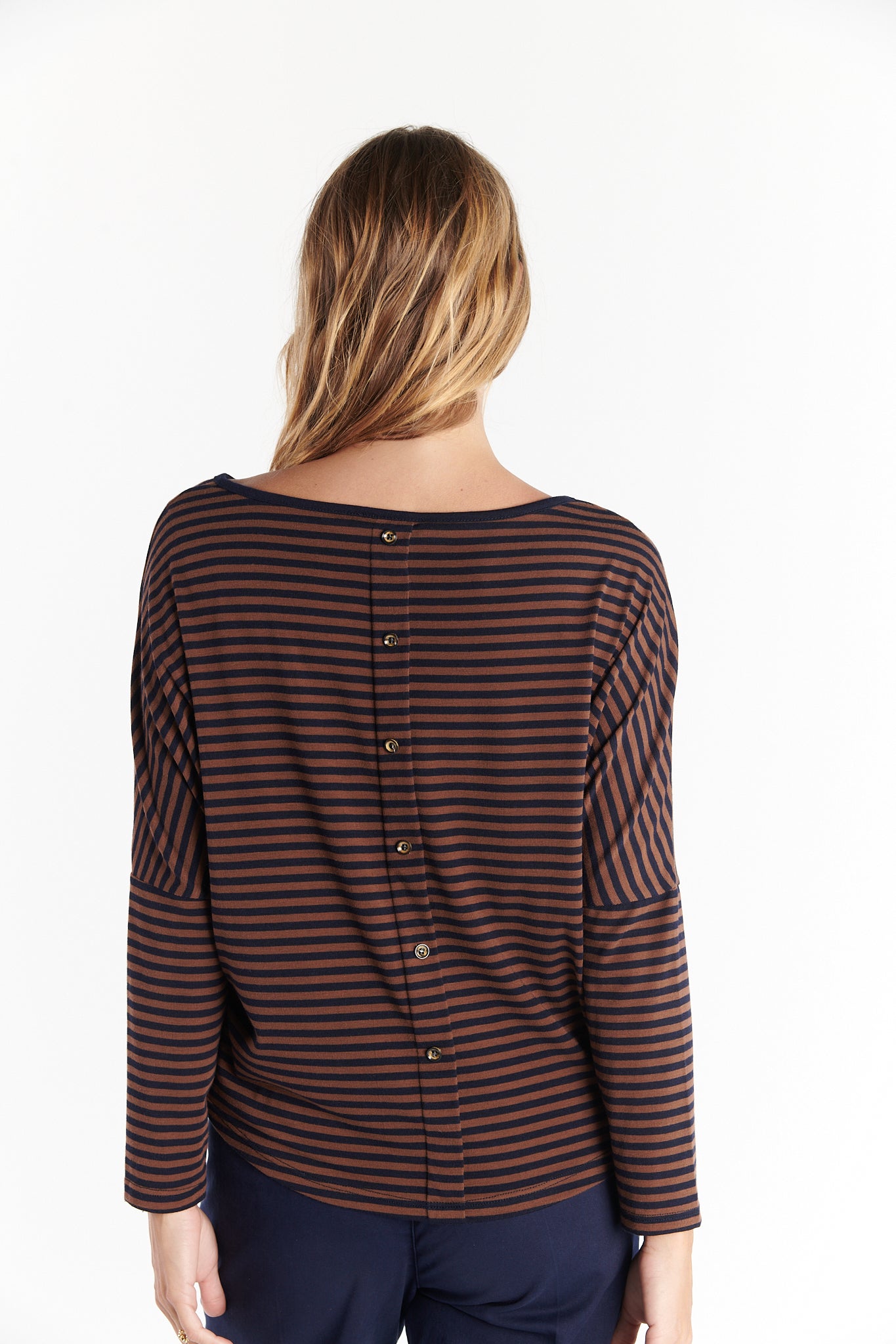 T-SHIRT BODHAN CHATAIGNE MARINE