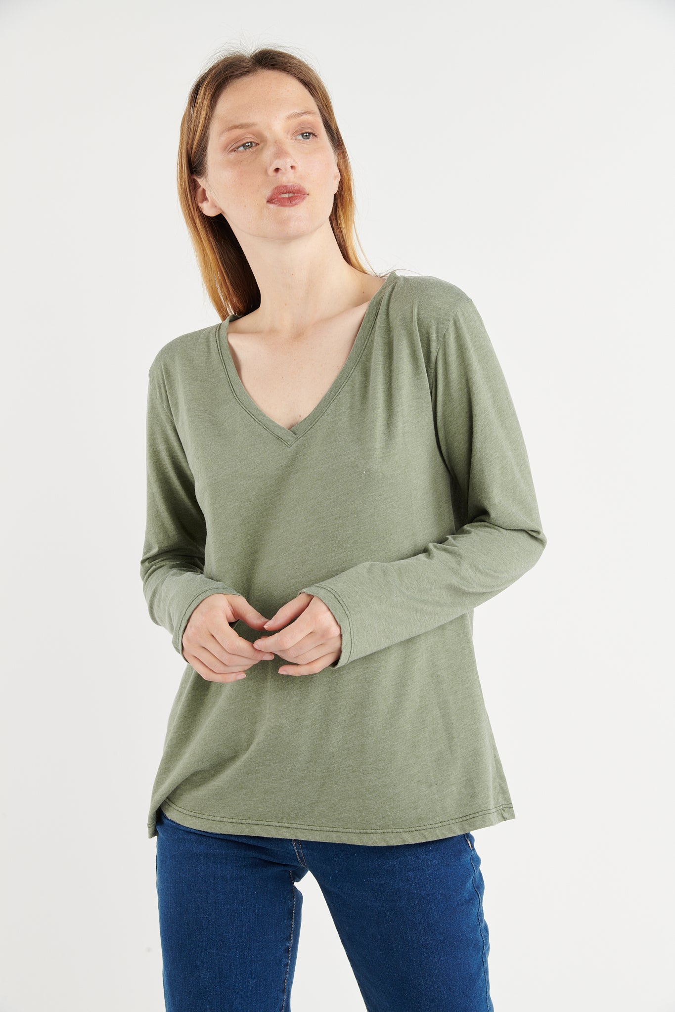 T-SHIRT COL V BARRY SAUGE