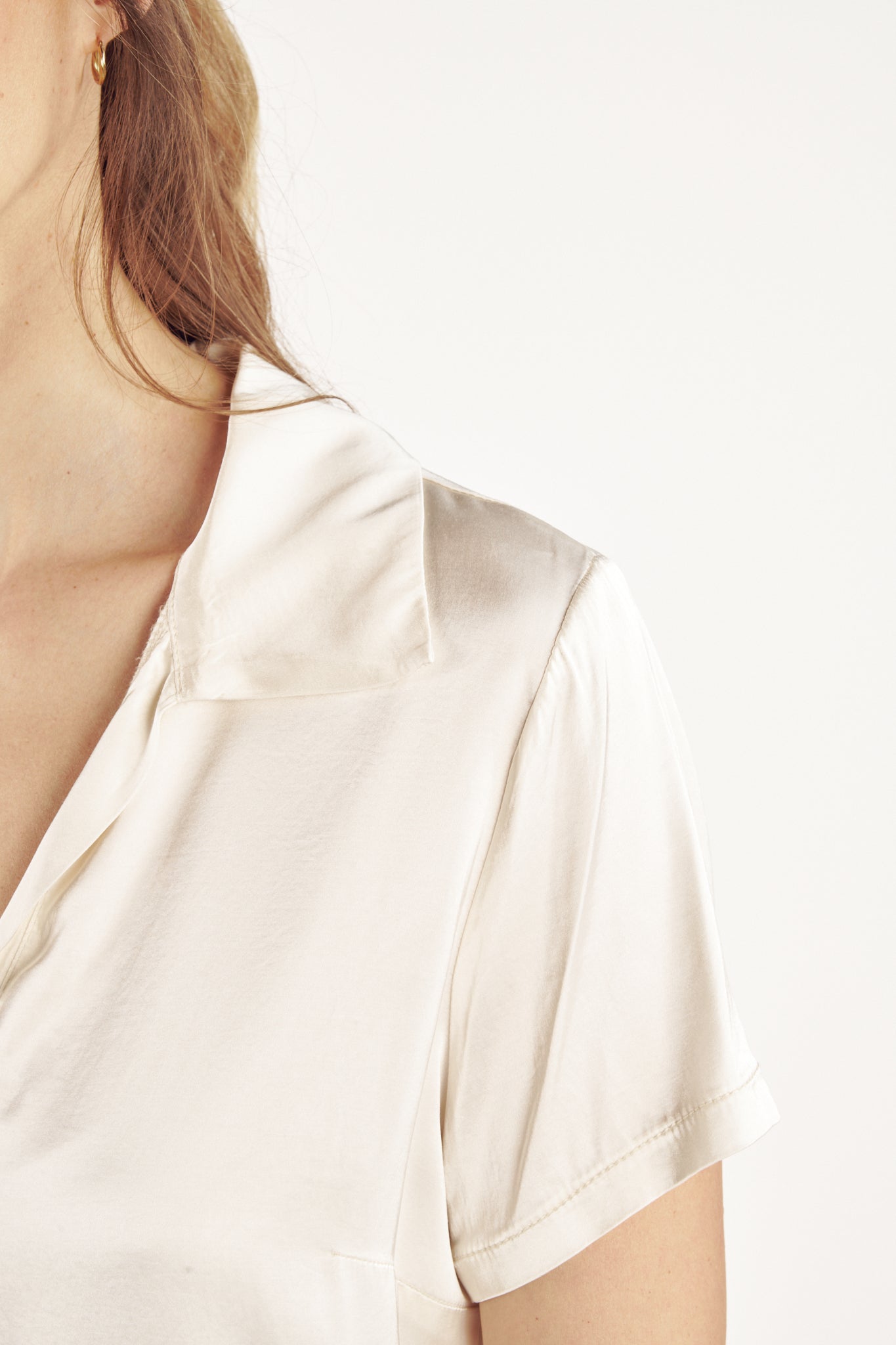 T-SHIRT COL POLO CASSANDRA NATUREL