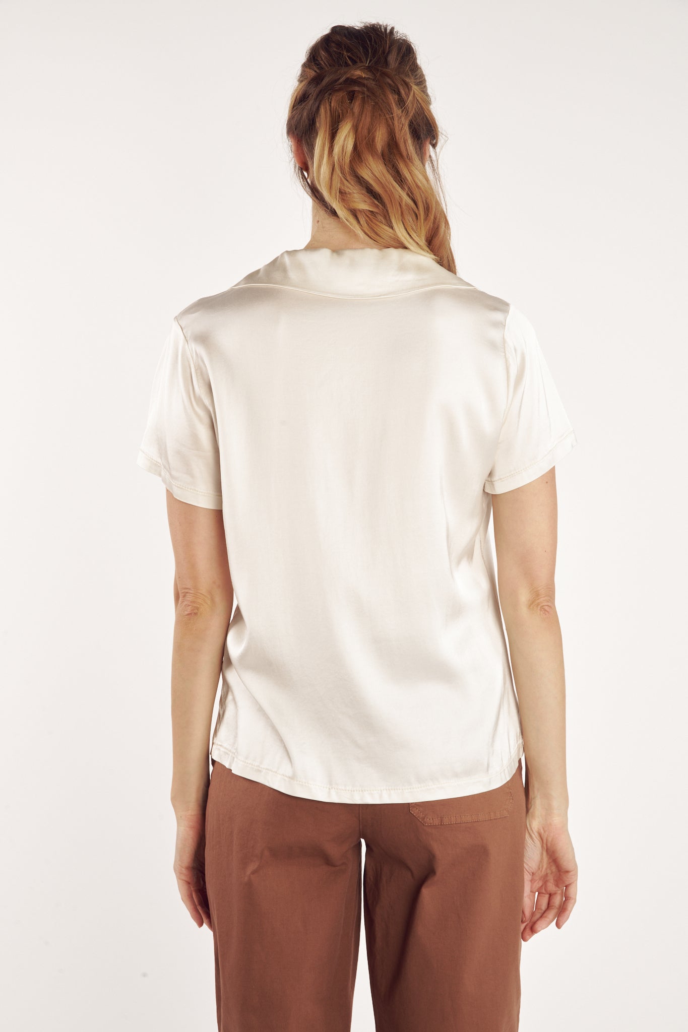 T-SHIRT COL POLO CASSANDRA NATUREL