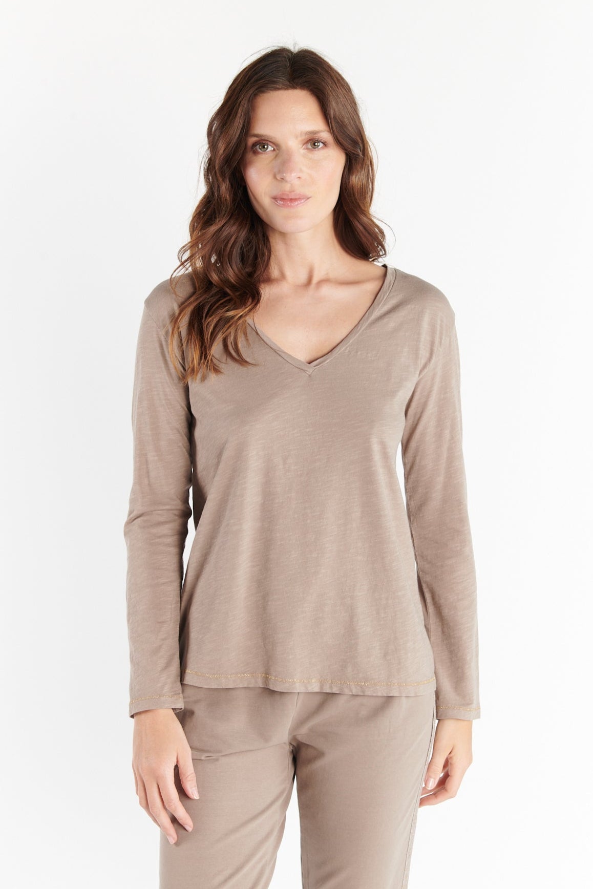T-SHIRT DARNELL COTON MODAL TAUPE