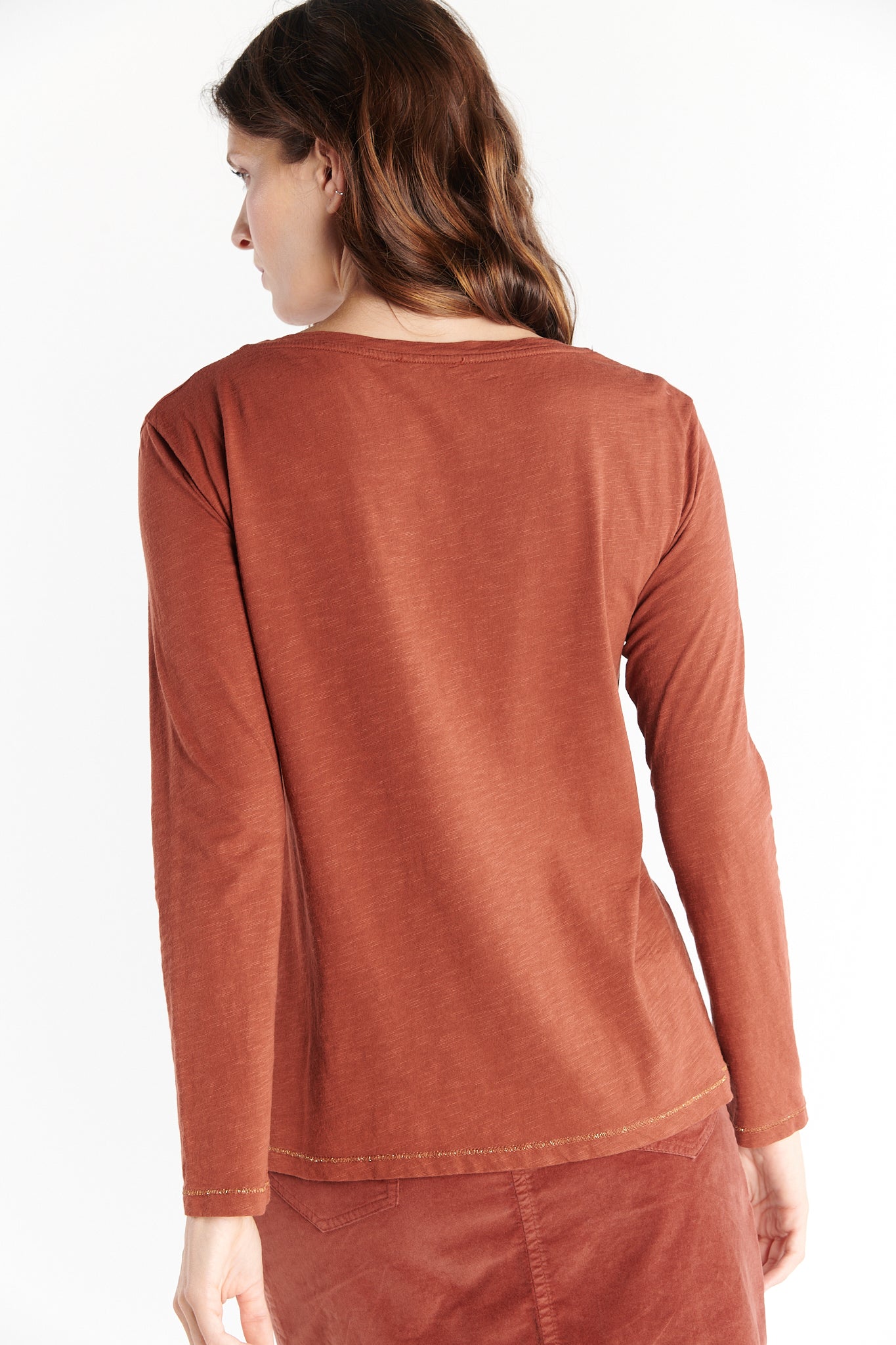 T-SHIRT DAVY COTON MODAL PAPRIKA
