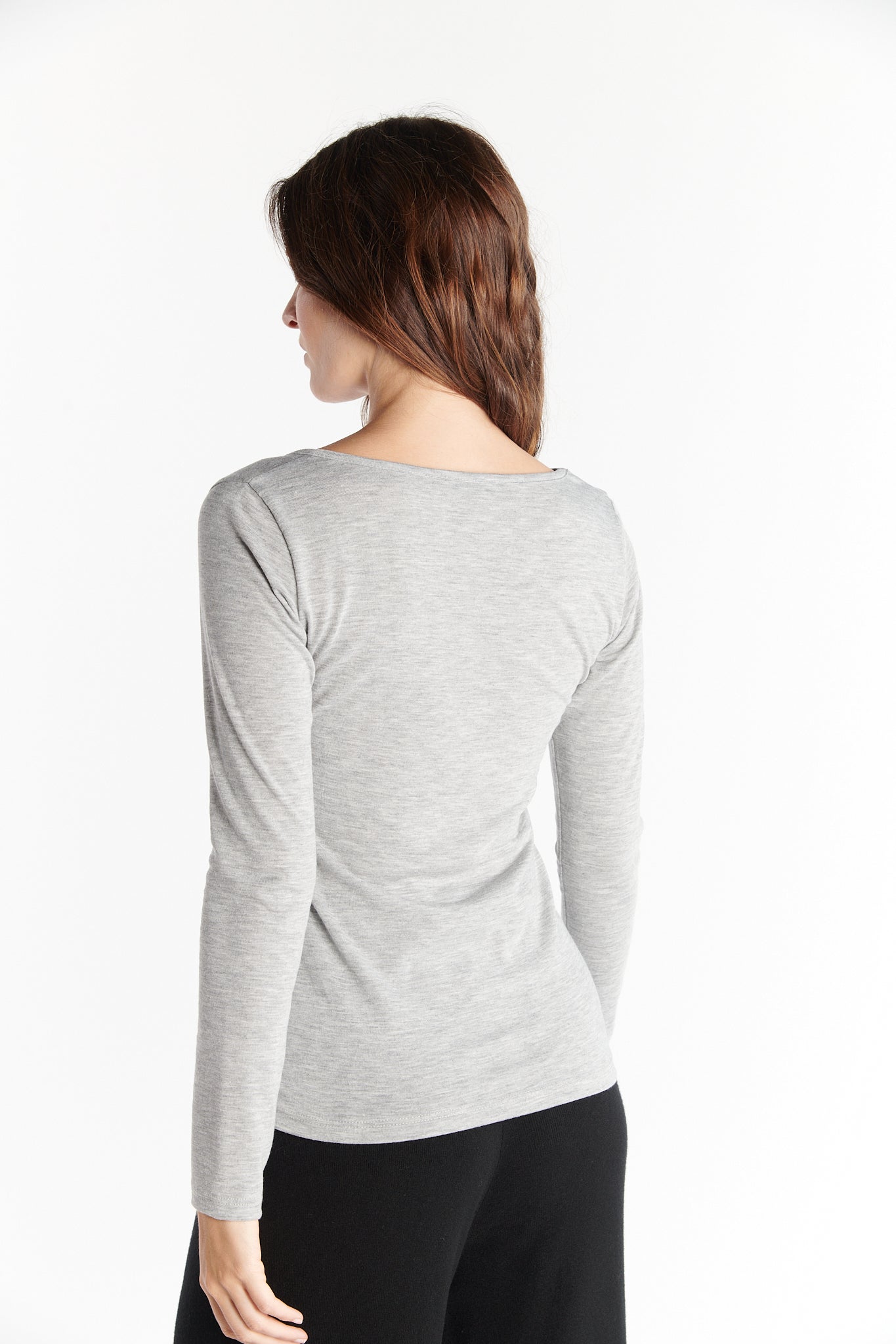 T-SHIRT COL V DRISSIA GRIS