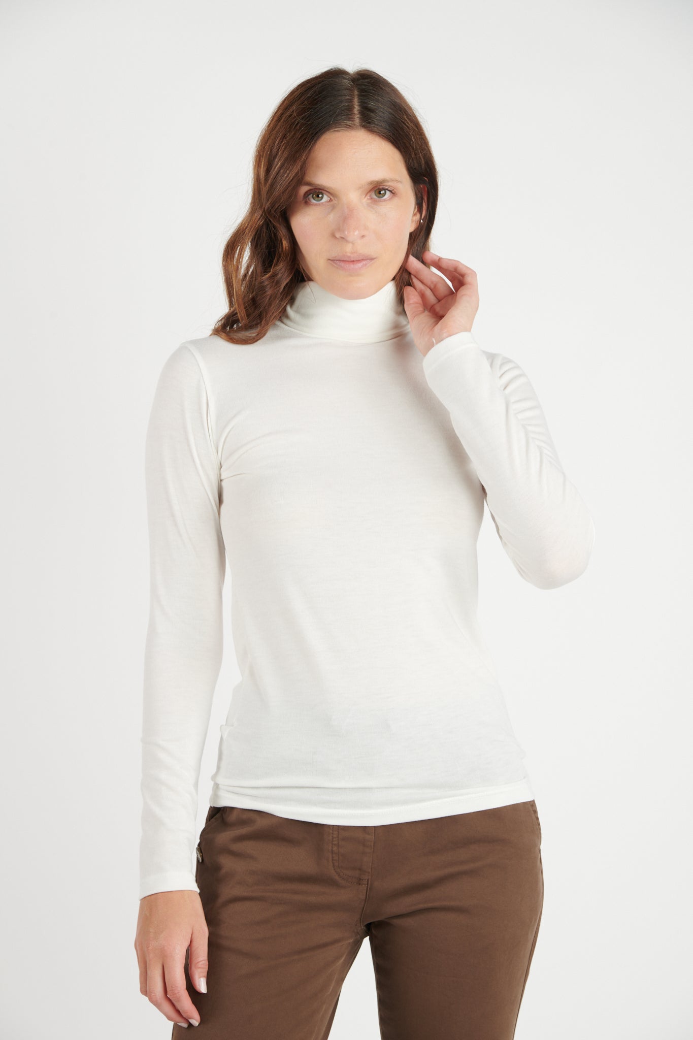 TOP COL ROULÉ DALIS CRAIE