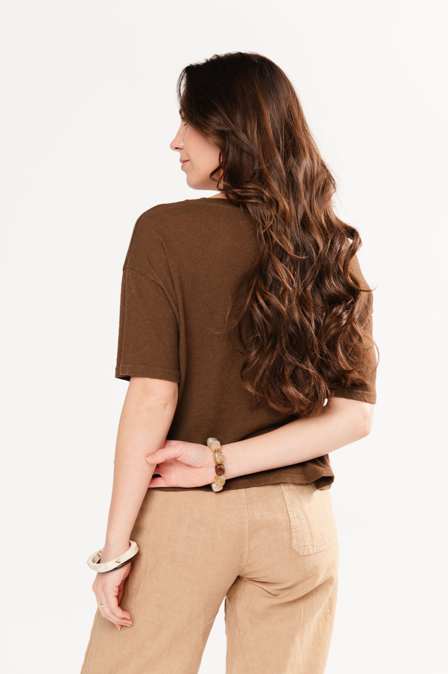 T-SHIRT AMPLE FILIPPO MARRON