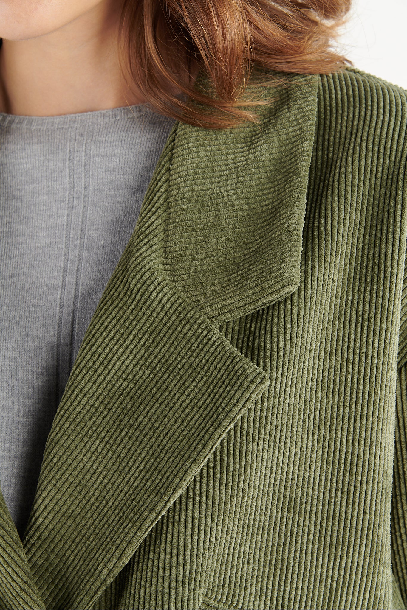 VESTE VELOURS BLOOM KAKI