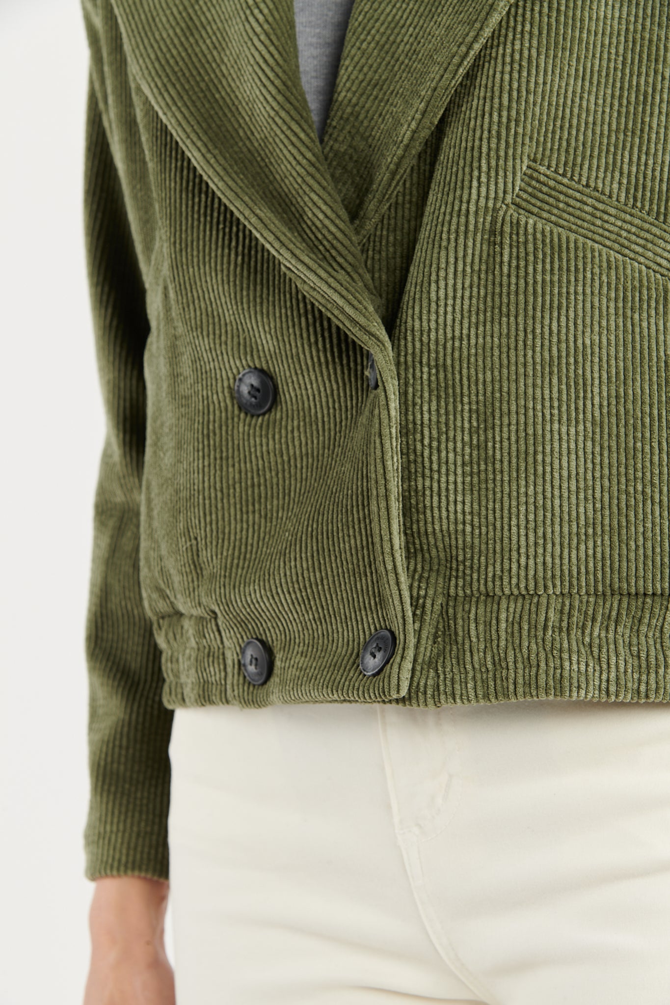 VESTE VELOURS BLOOM KAKI