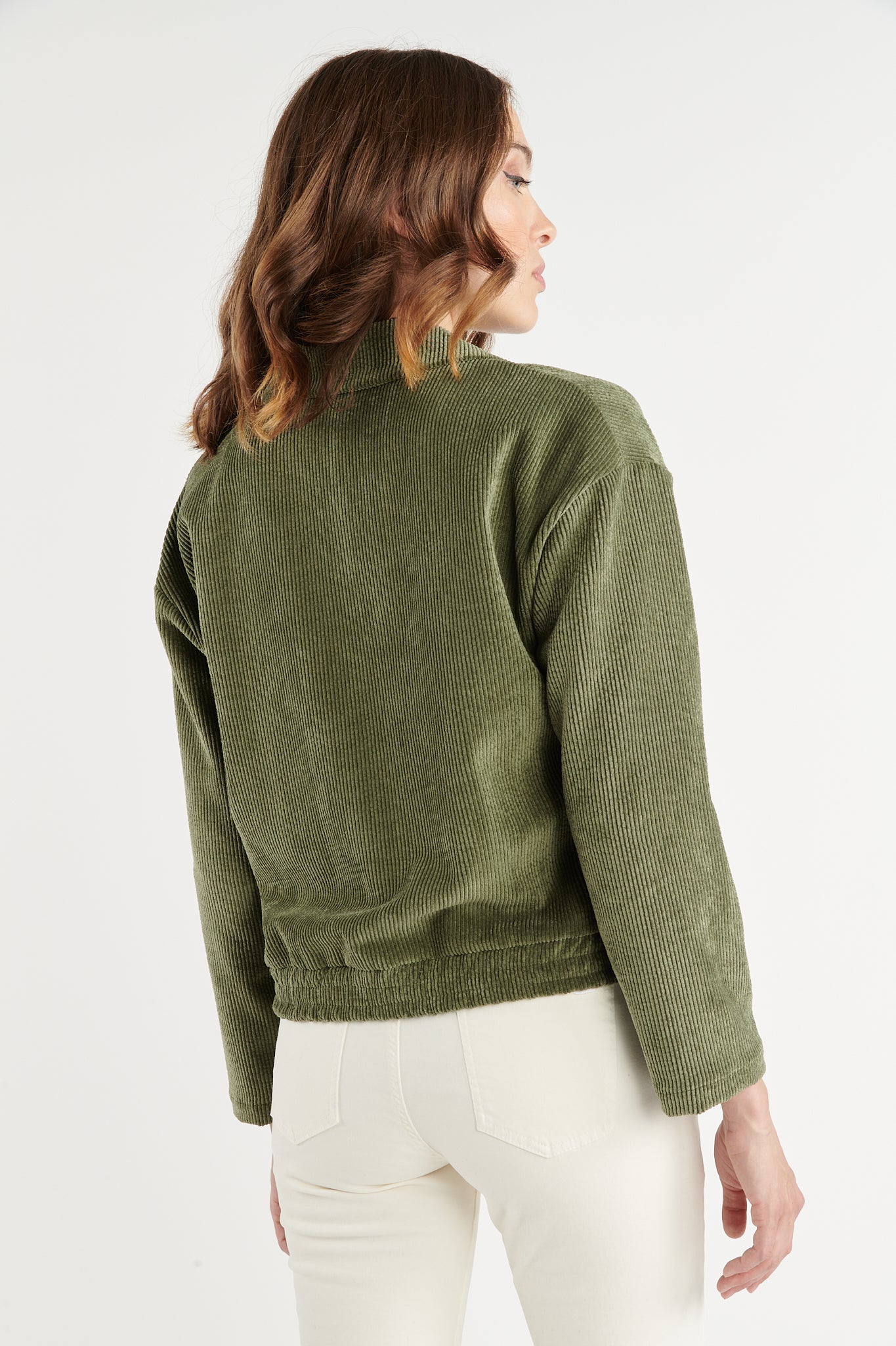 VESTE VELOURS BLOOM KAKI