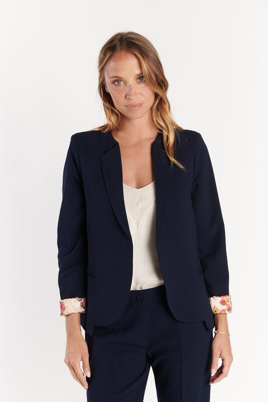 BLAZER CINTRÉ ARIANE MARINE