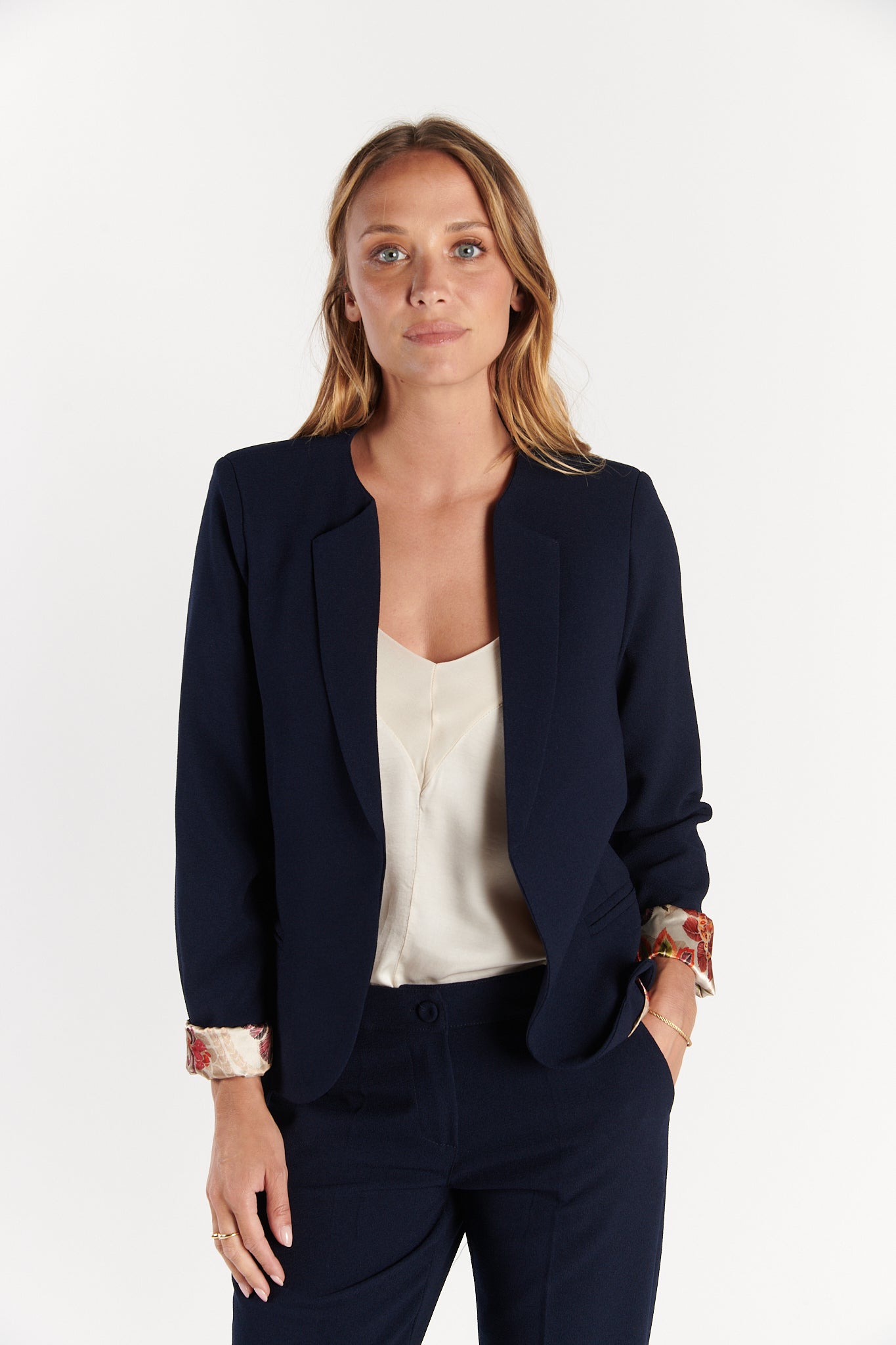 BLAZER CINTRÉ ARIANE MARINE