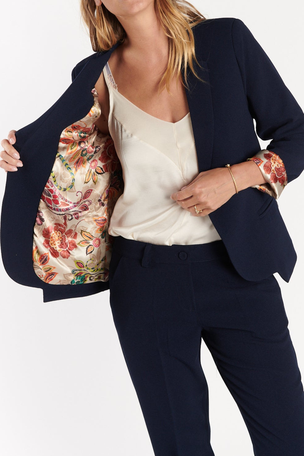 BLAZER CINTRÉ ARIANE MARINE