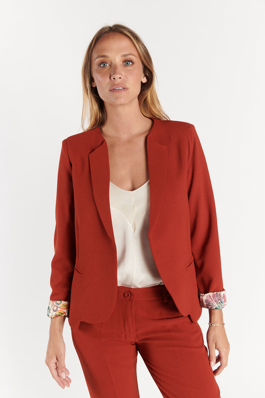 BLAZER CINTRÉ ARIANE SAFRAN
