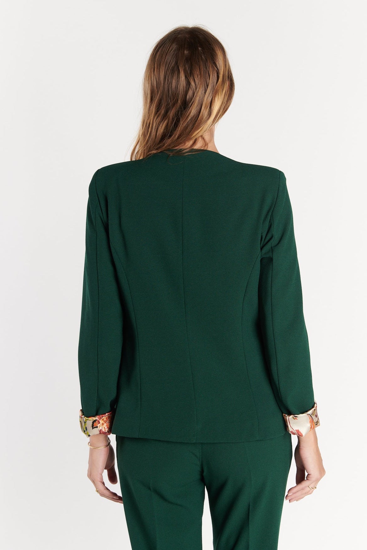 BLAZER CINTRÉ ARIANE VERT PIN