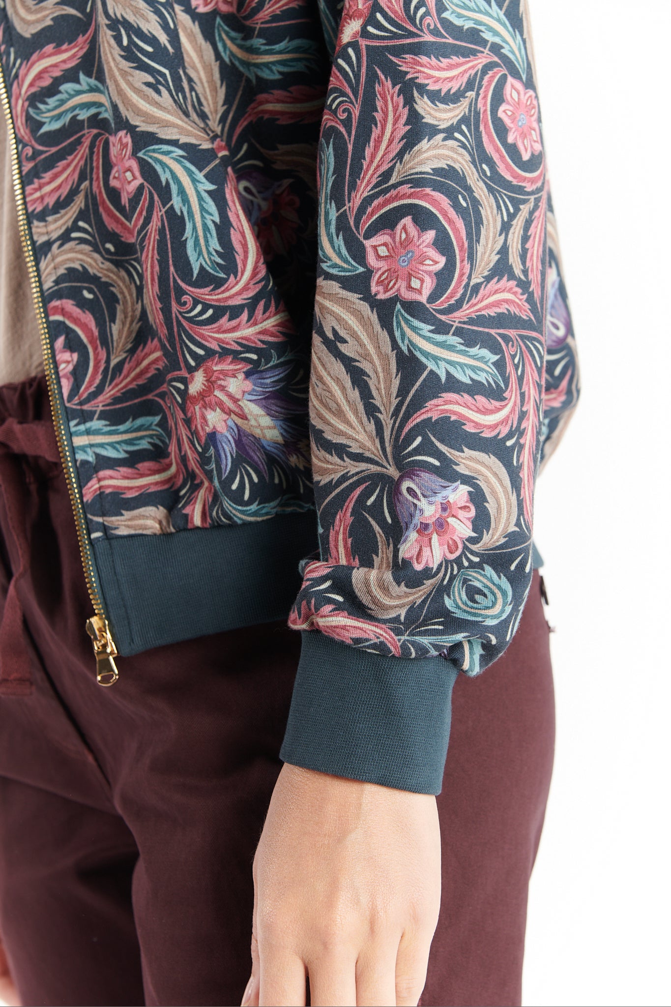 VESTE ZIPPER CÉLESTINE IMPRIMÉ NUIT ARABESQUE