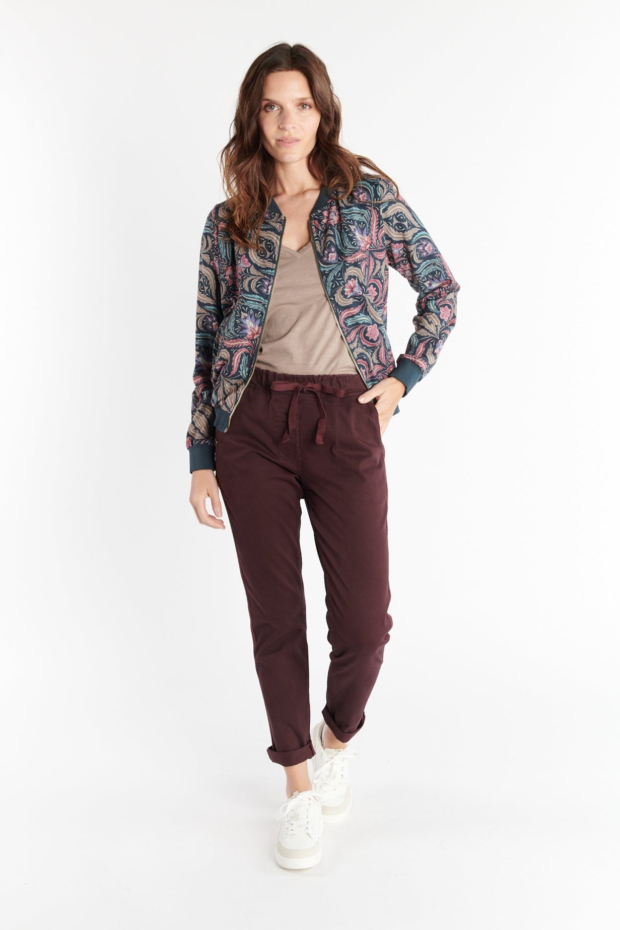 VESTE ZIPPER CÉLESTINE IMPRIMÉ NUIT ARABESQUE