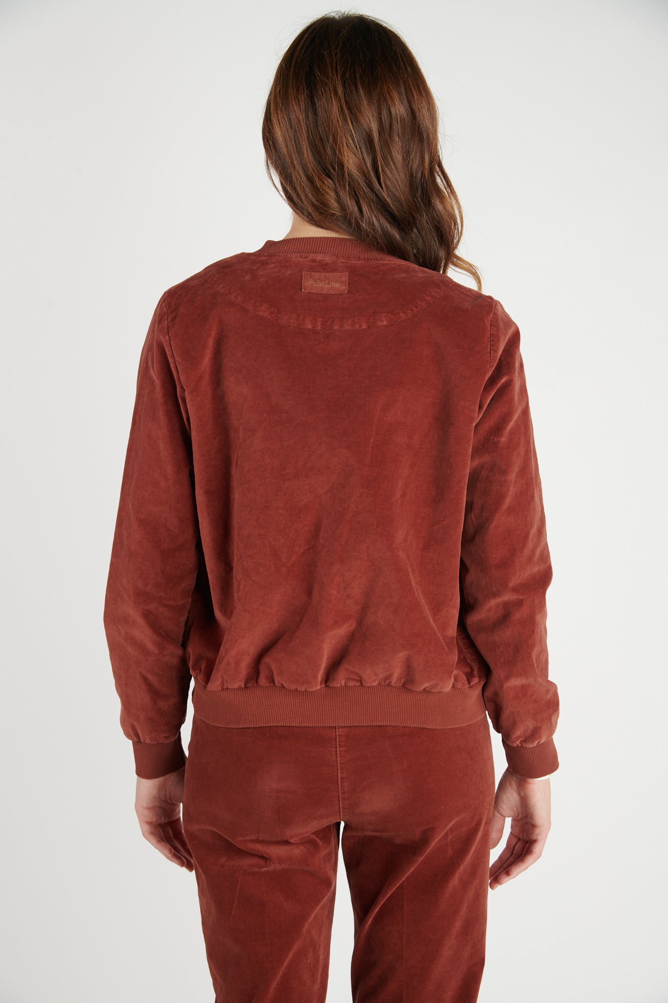 VESTE ZIPPER VELOURS DALVA PAPRIKA