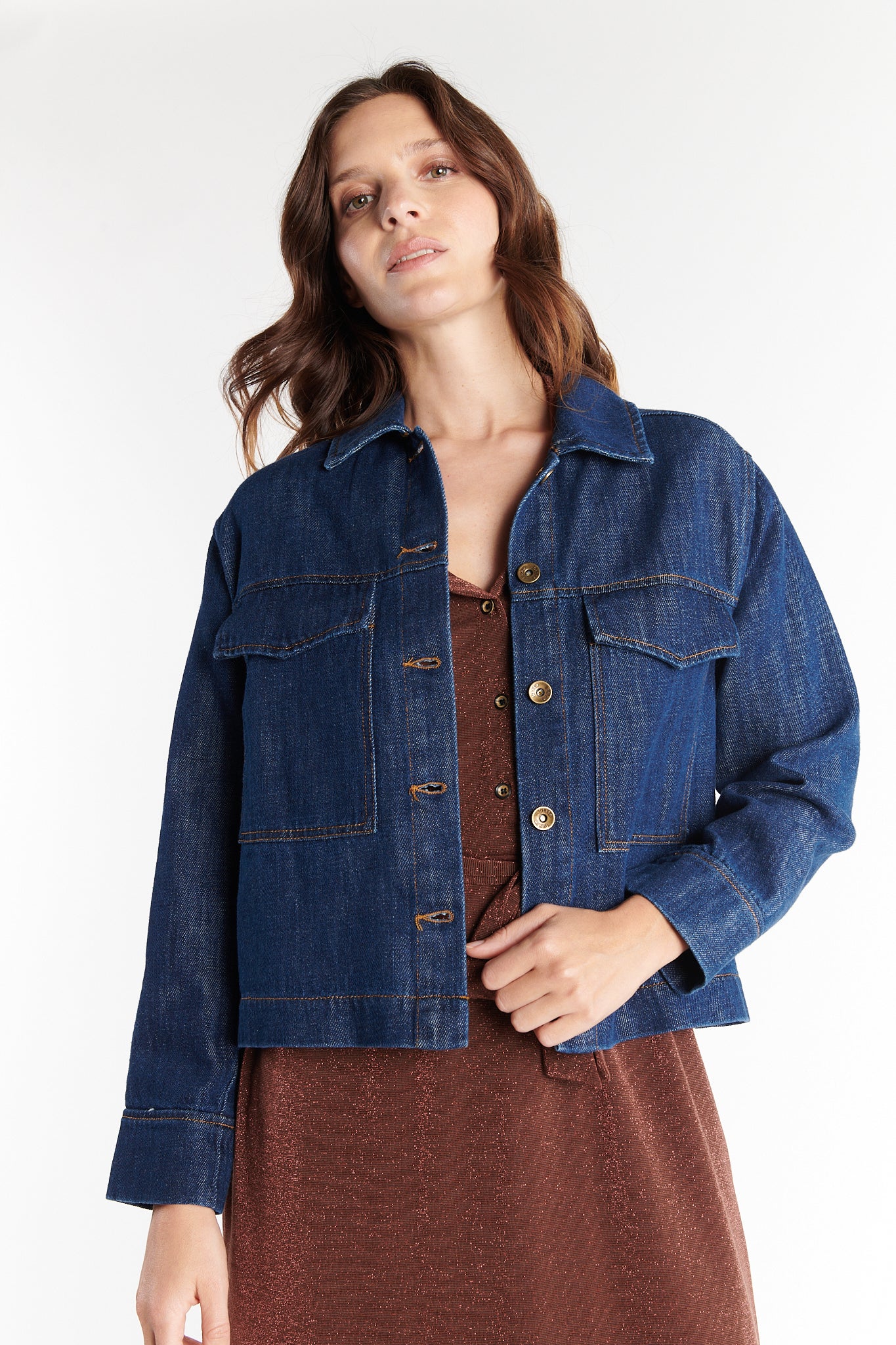 VESTE DENIM BLEU FONCÉ CALLIDORA