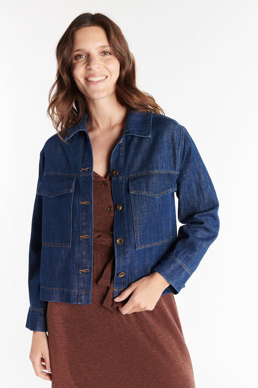 VESTE DENIM BLEU FONCÉ CALLIDORA