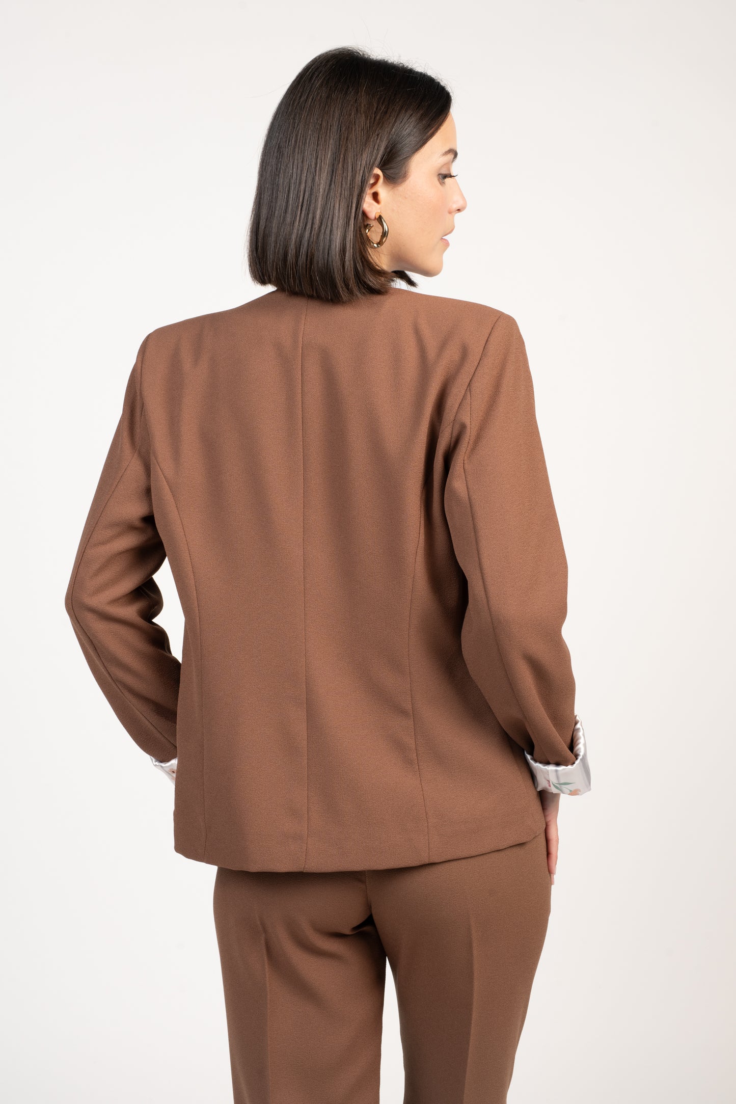 BLAZER CINTRÉ ÉDOUARD MARRON