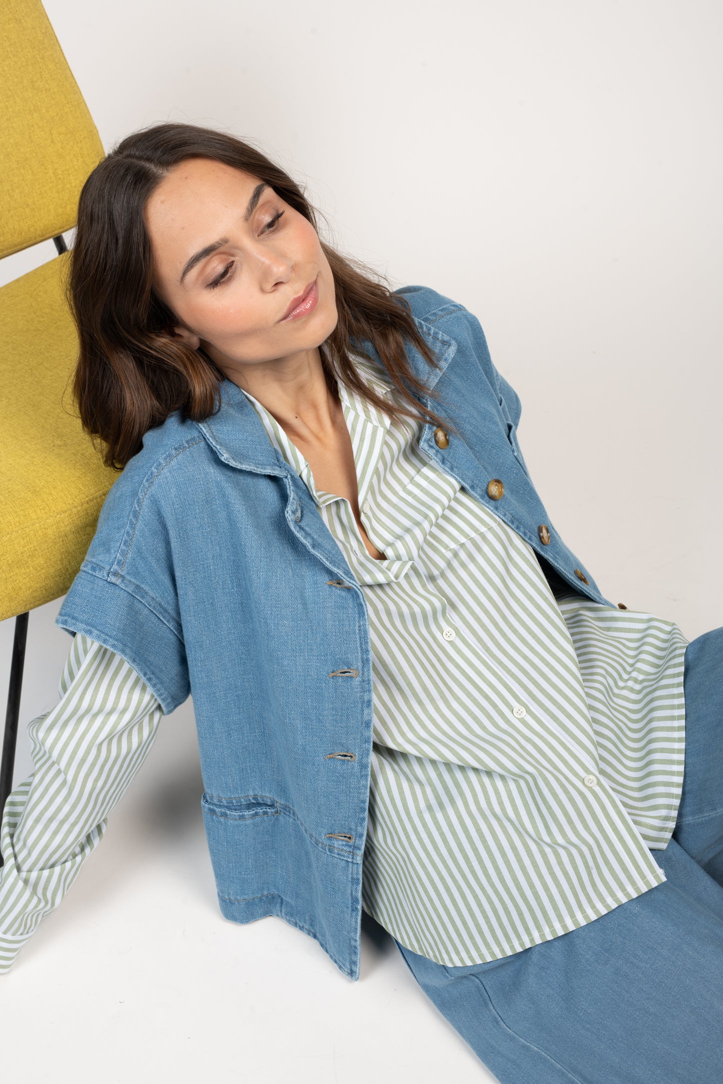VESTE SANS MANCHES EN JEAN CLAIR FLORENT