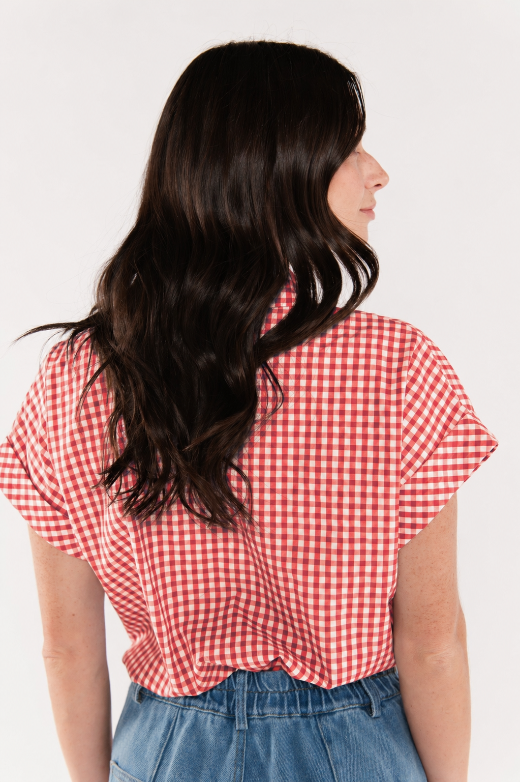chemisier vichy rouge