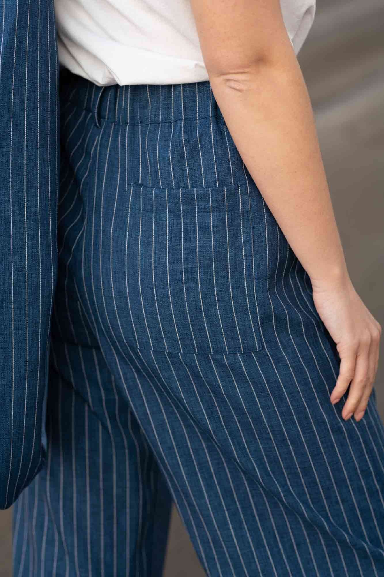 PANTALON RICARDO RAYÉ MARINE
