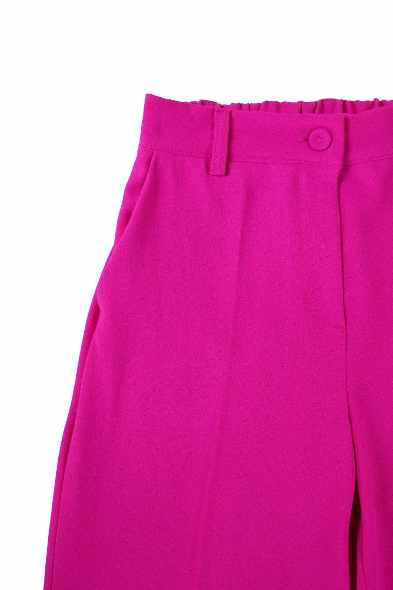 PANTALON SOFIA TAILLE HAUTE FUCHSIA