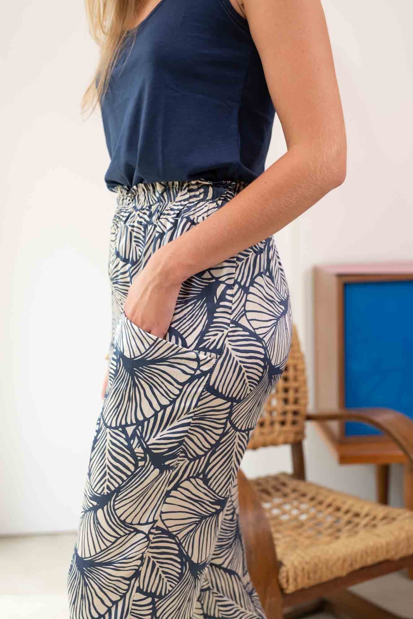 PANTALON WILL IMPRIMÉ MARINE NATUREL