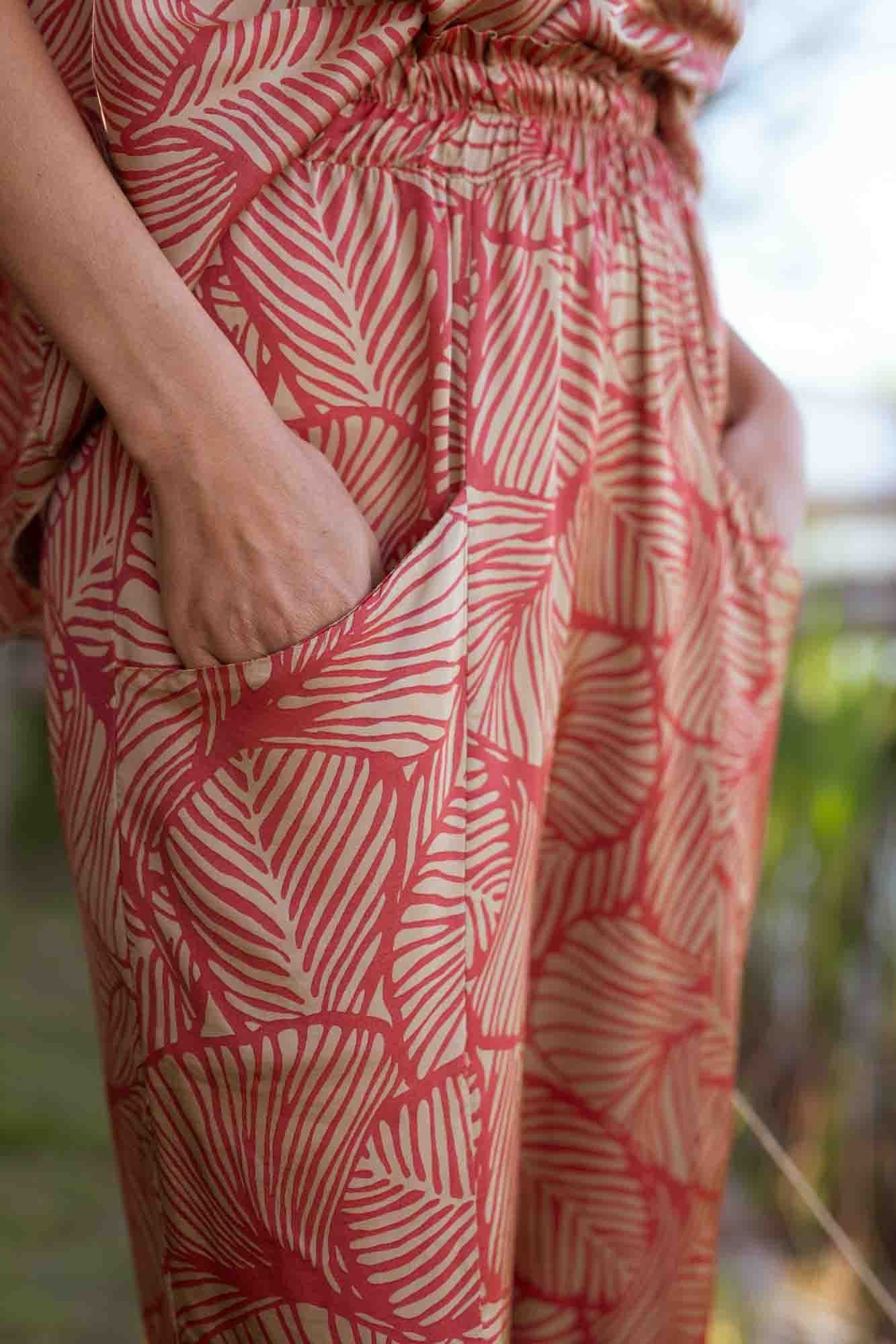 WILL TERRACORD PRINT TROUSERS
