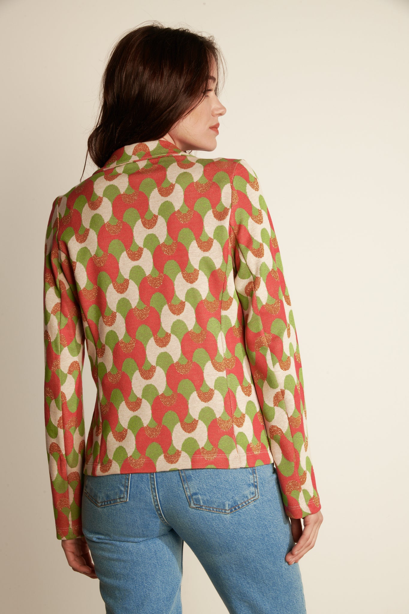 BLASER JACQUARD - JQ09 PINK ORANGE