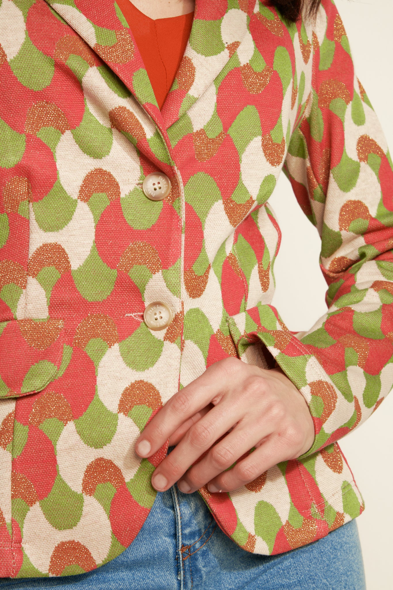BLASER JACQUARD - JQ09 PINK ORANGE