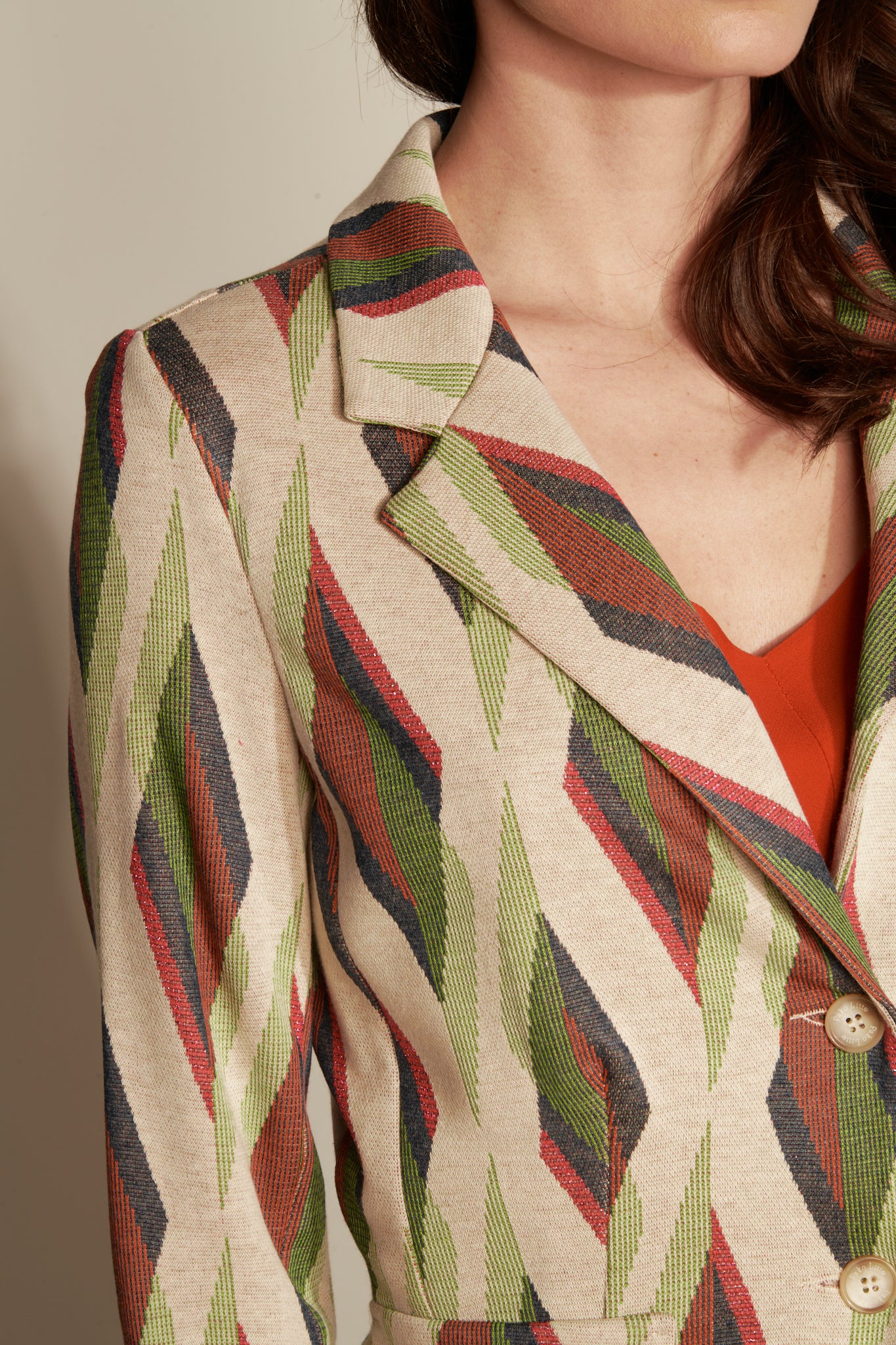 BLAZER JACQUARD KATY GEO VERT