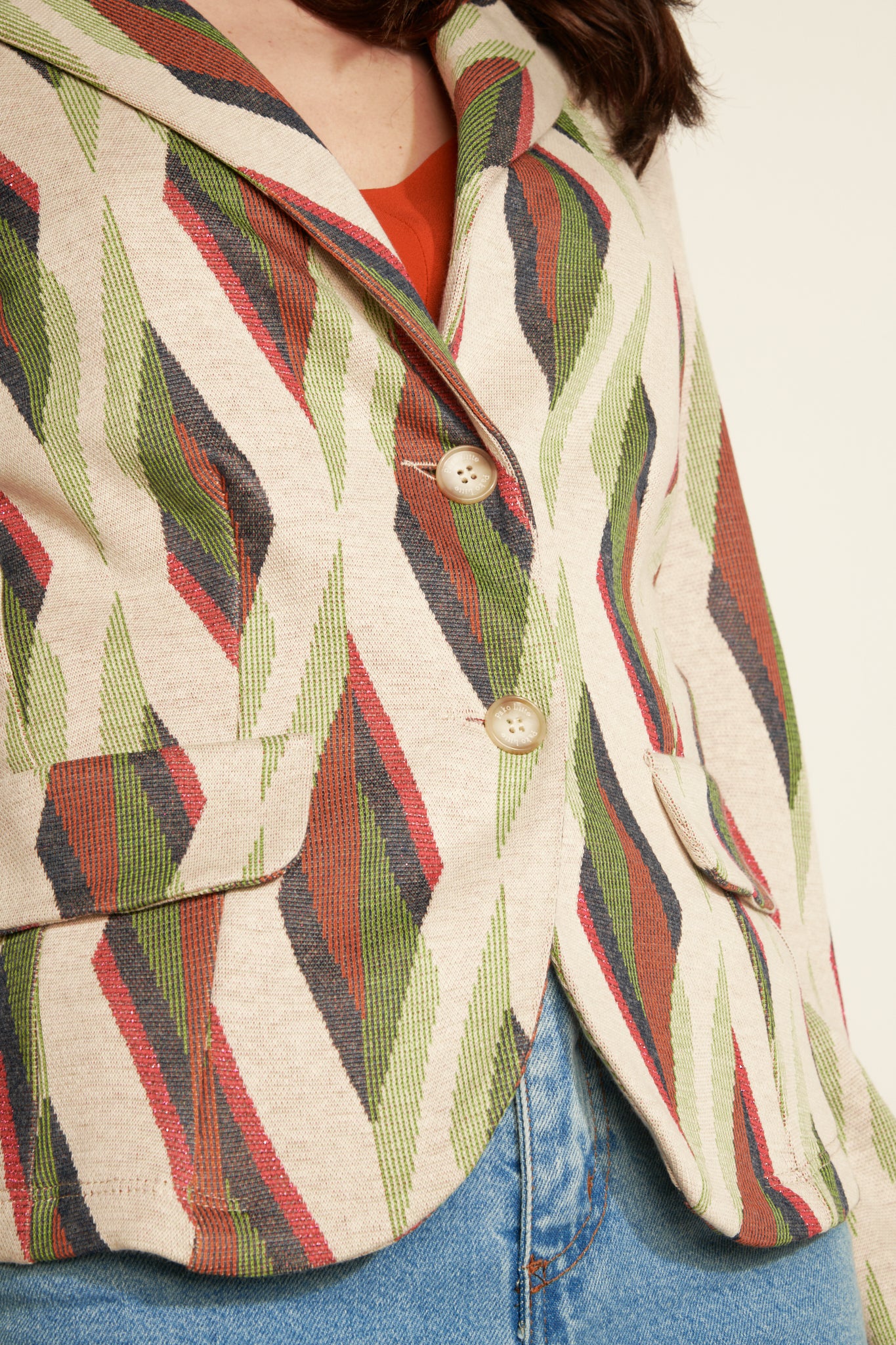 BLAZER JACQUARD KATY GEO VERT