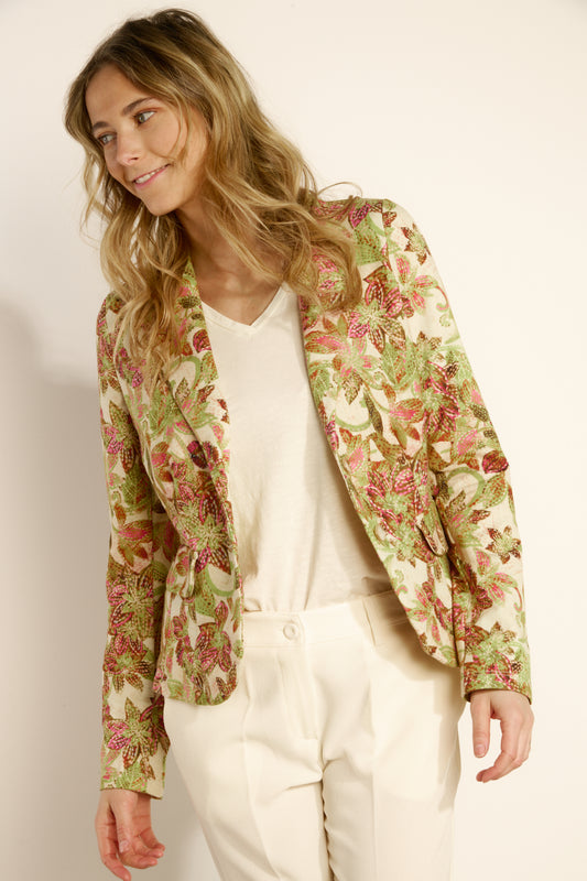 BLAZER IMPRIMÉ SALVADOR LIME & NATUREL