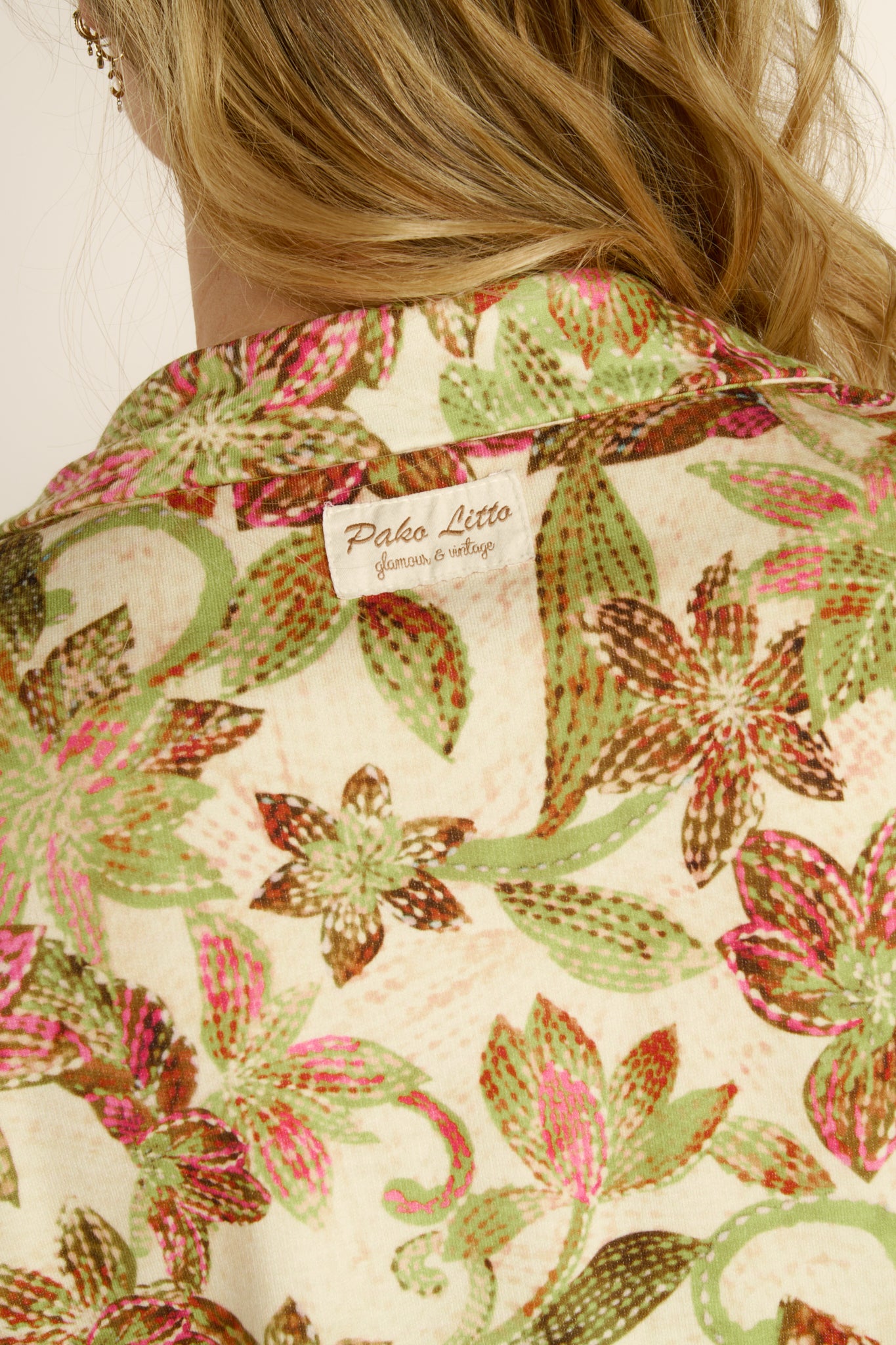 SALVADOR PRINT BLAZER LIME &amp; NATURAL