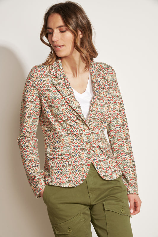 SALVADOR KHAKI PRINT BLAZER