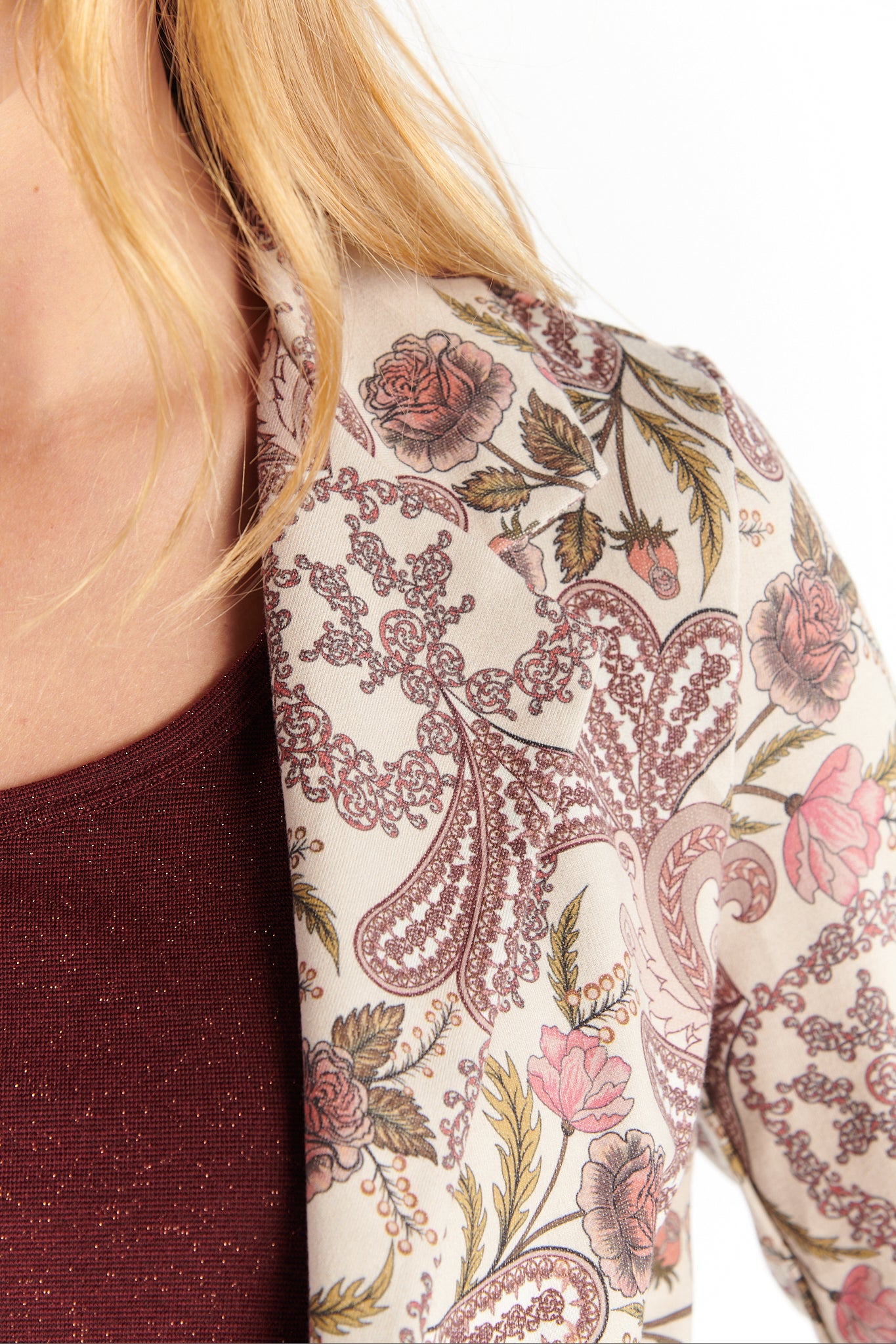 BLAZER IMPRIMÉ SALVADOR BEIGE FLORAL