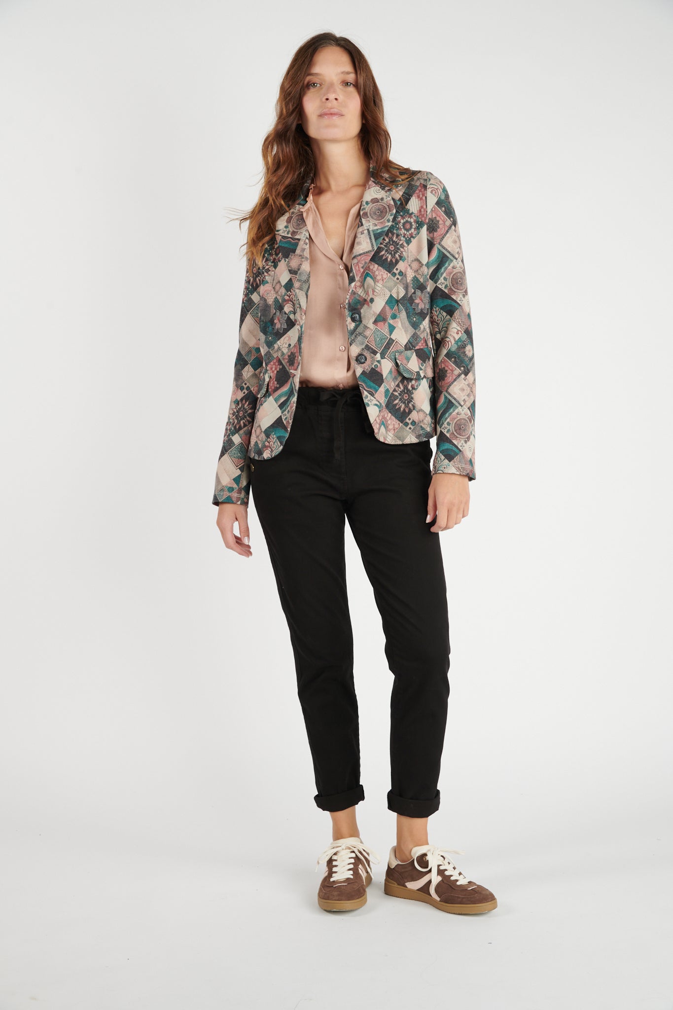BLAZER IMPRIMÉ SALVADOR VERT MOSAIQUE
