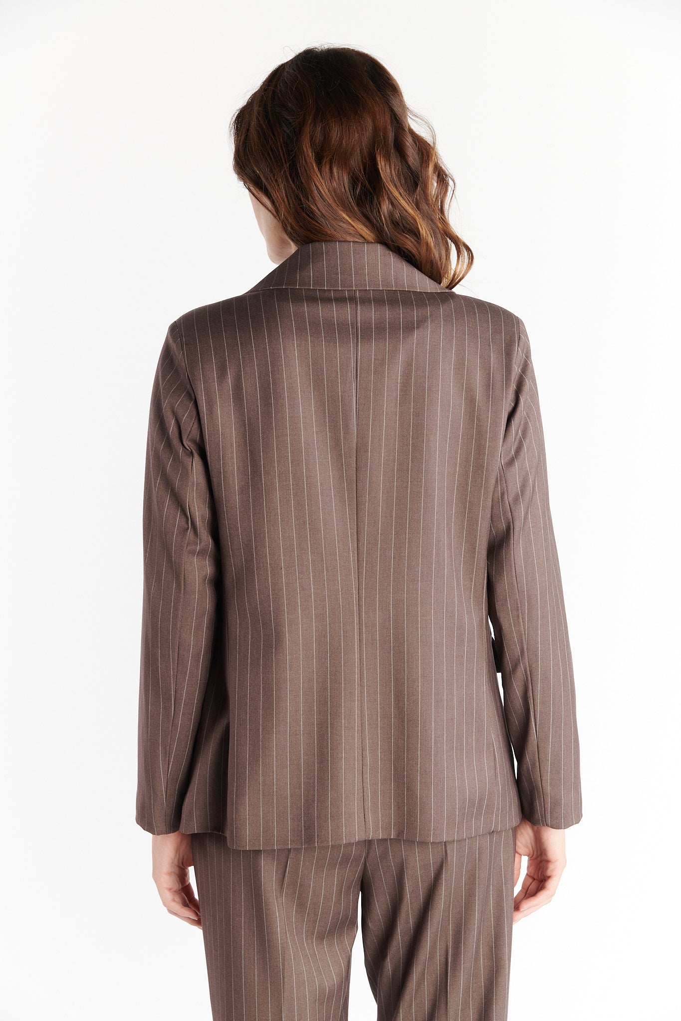BLAZER OVERSIZE À RAYURES CAPPUCCINO DAIMON