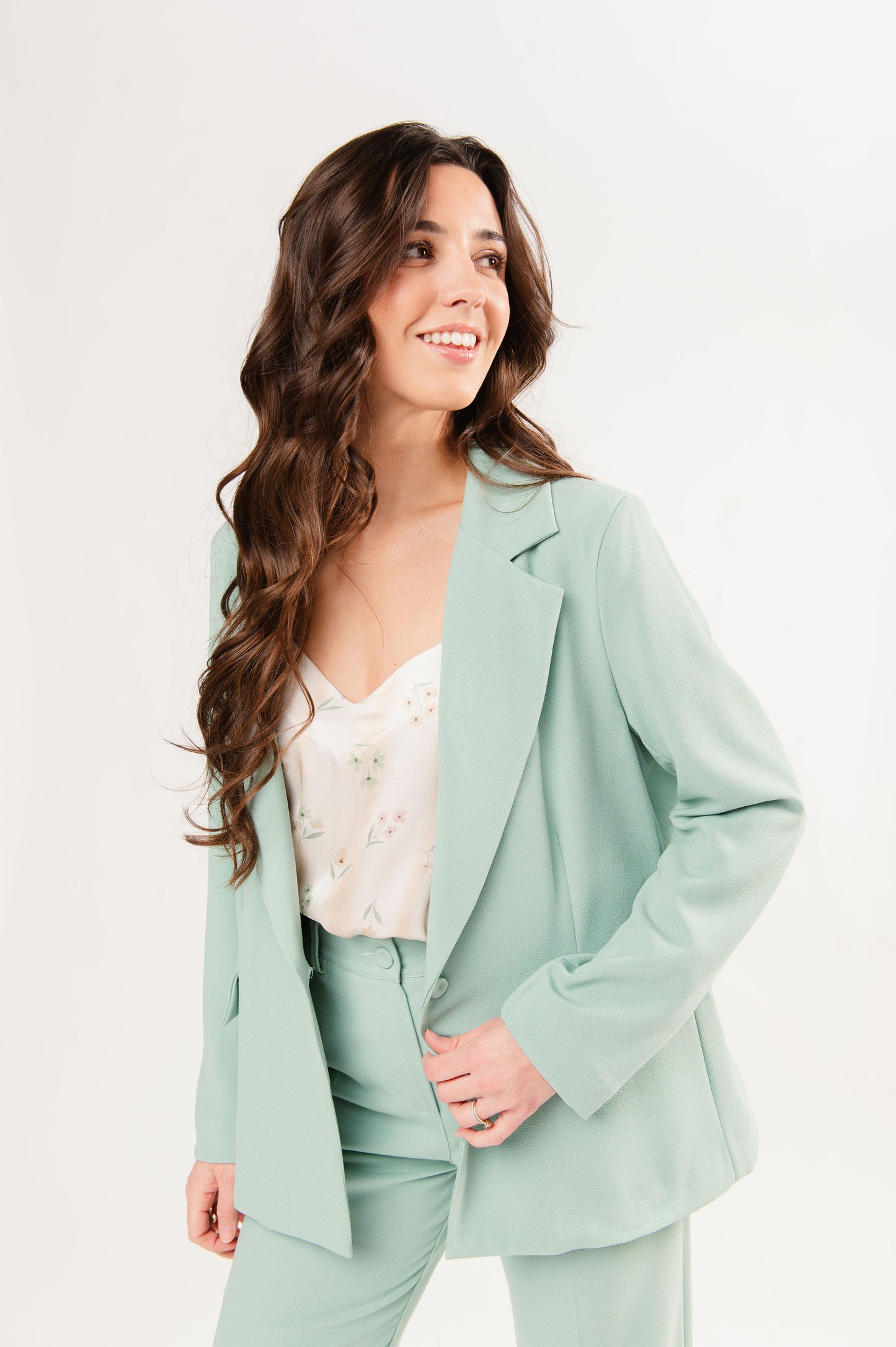 BLAZER AMPLE ÉLINA VERT D'EAU