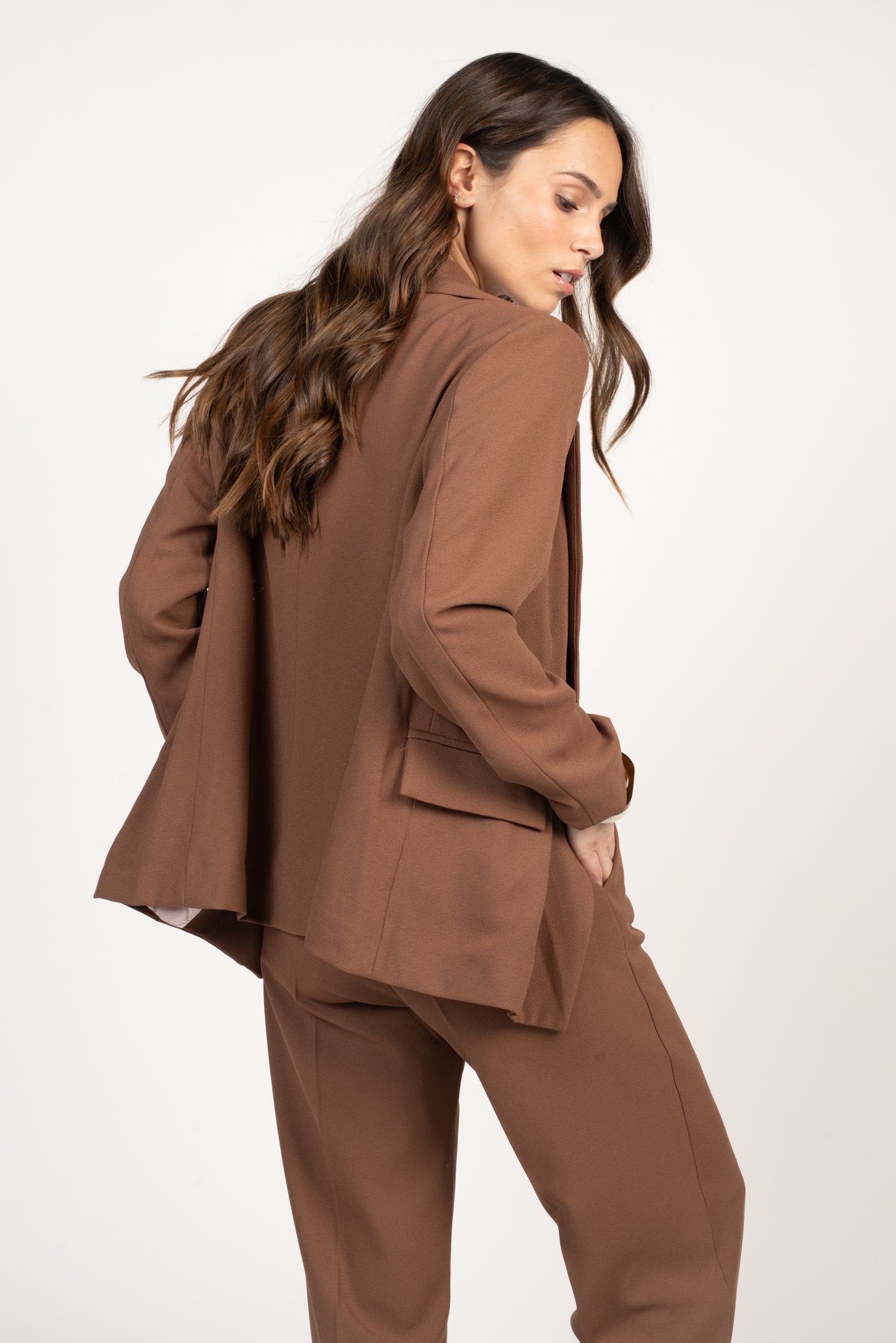 BLAZER AMPLE ÉLINA MARRON