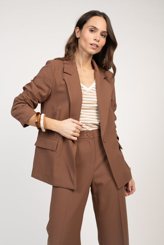BLAZER AMPLE ÉLINA MARRON