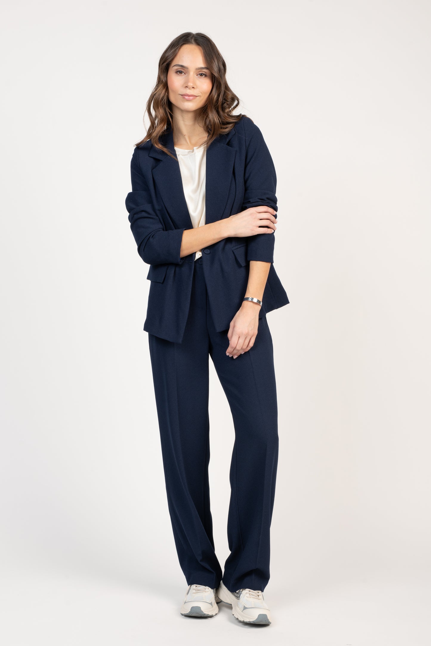 BLAZER AMPLE ÉLINA MARINE