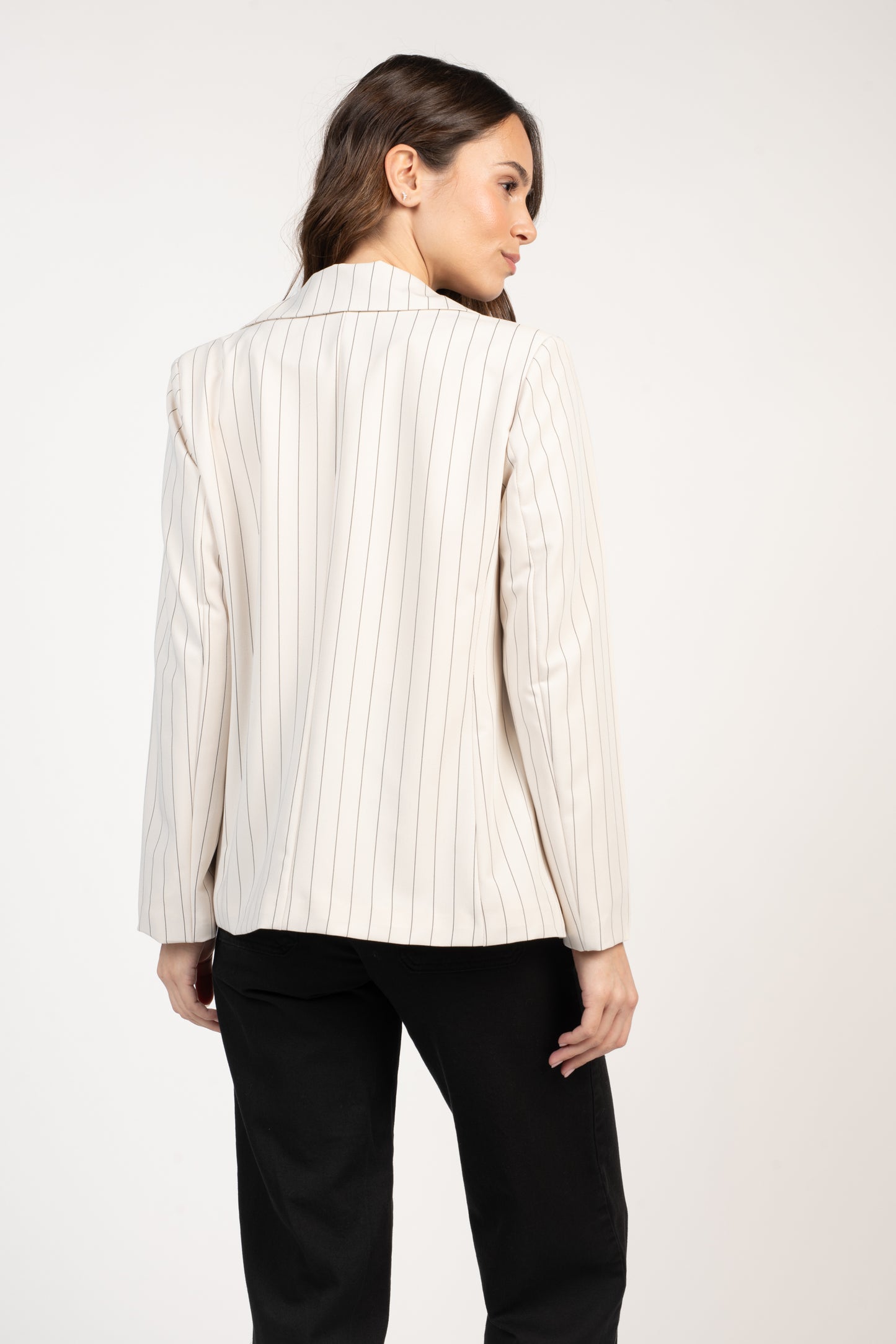 BLAZER À RAYURES ÉMA ÉCRU