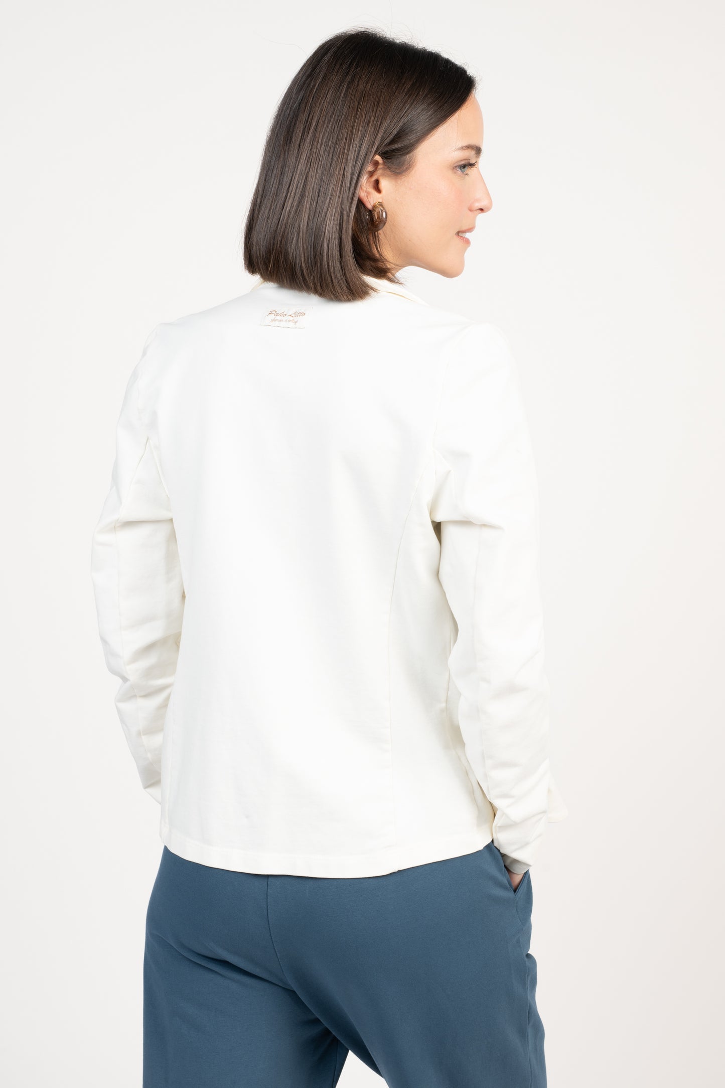 BLAZER MOLLETON ENZA ÉCRU