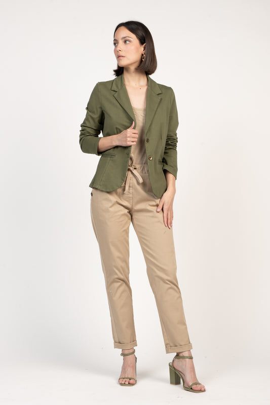 BLAZER MOLLETON EUGÈNE KAKI