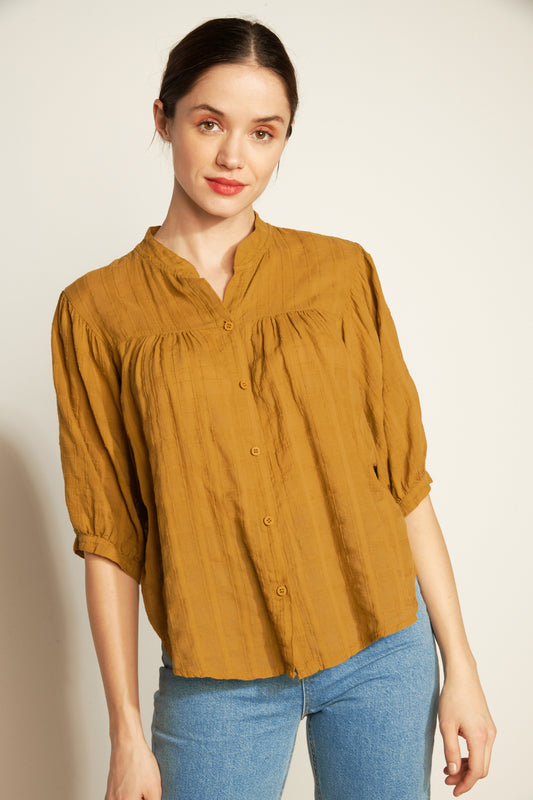 BLOUSE PEINTRE AUXANE AMBRE