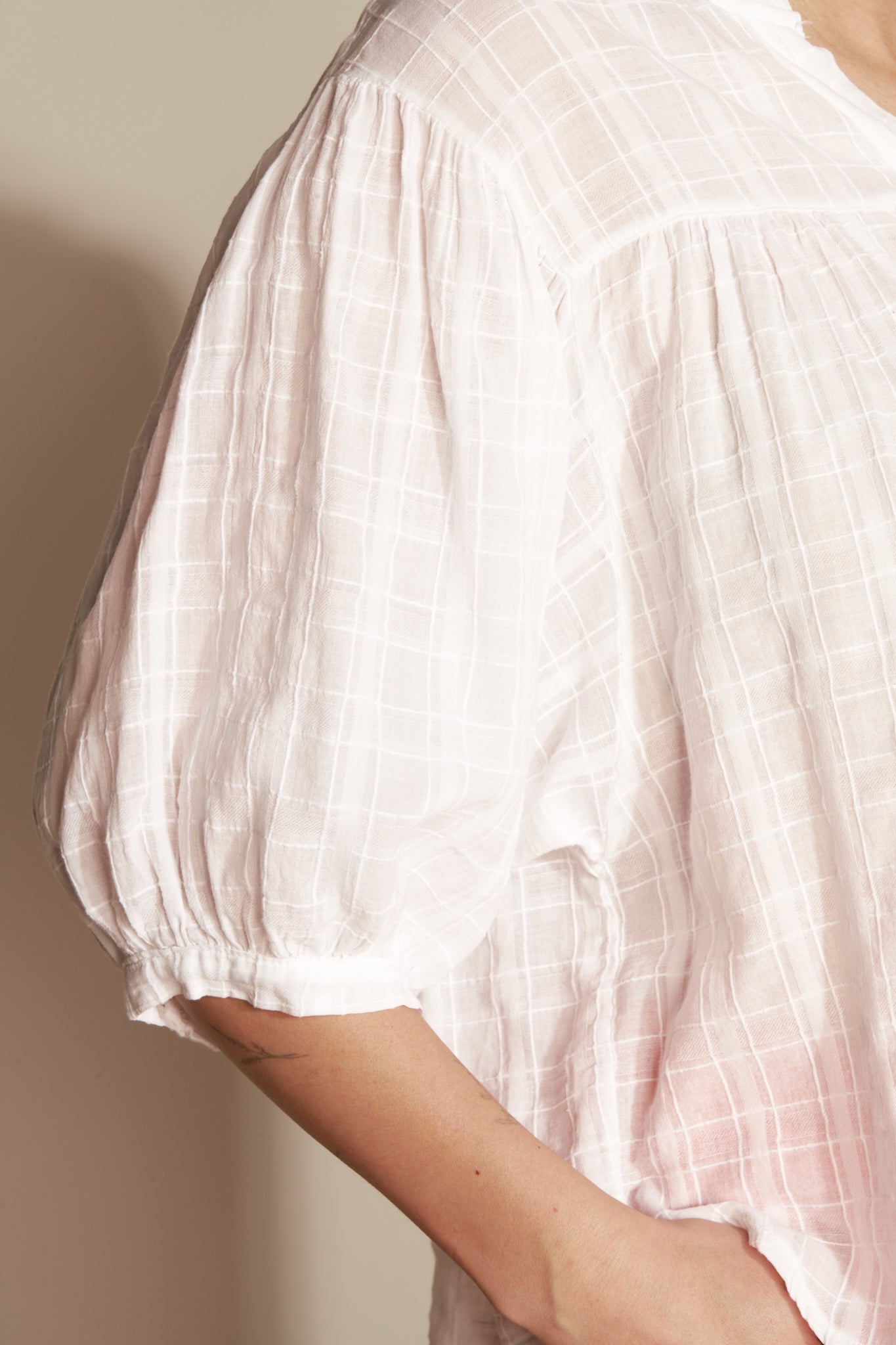 BLOUSE PEINTRE AUXANE BLANCHE