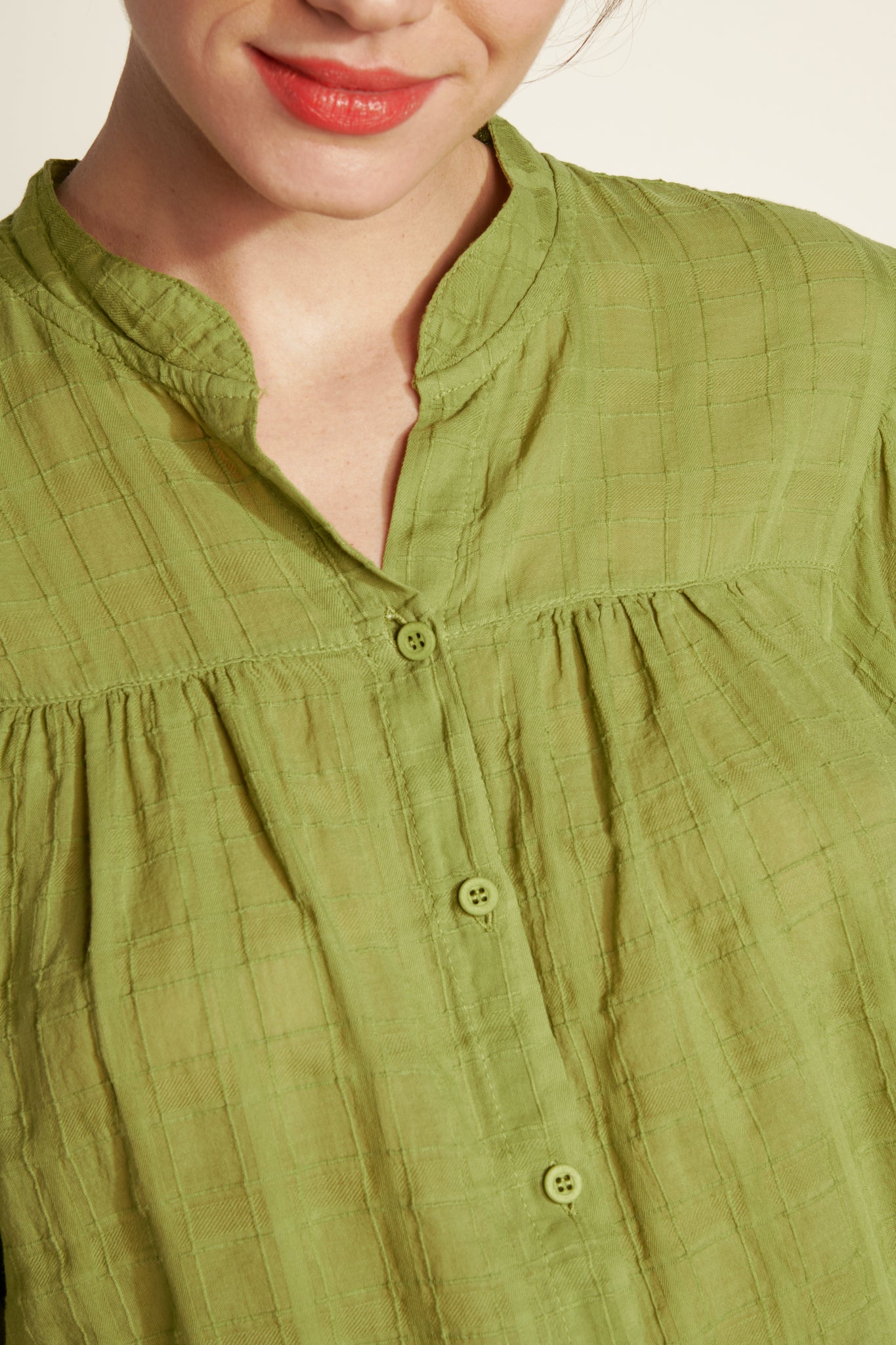 BLOUSE PEINTRE AUXANE PISTACHE