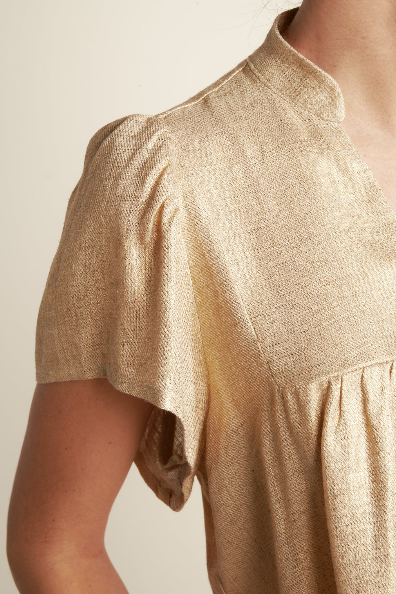 SHORT GOLD BLOUSE REACTUA - GOLD